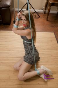 kinkynextdoor.com - Kitty Quinn: Kneeling Sundress Hogtie thumbnail